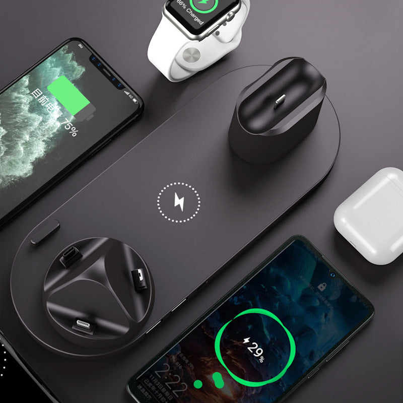 Wireless Charger For IPhone Fast Charger For Phone Fast Charging Pad For Phone Watch 6 In 1 Charging Dock Station - Hot Gadgets