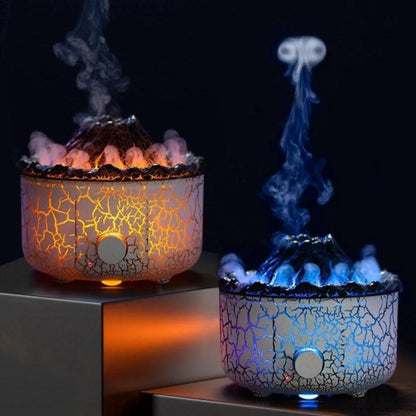 New Creative Volcano Humidifier Aromatherapy Machine Spray Jellyfish Air Flame Humidifier Diffuser - Hot Gadgets