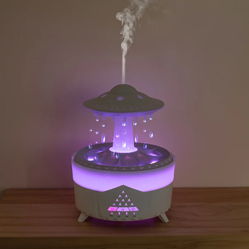 New UFO Raindrop Humidifier Water Drop Air Humidifier USB Aromatherapy Essential Oils Aroma Air Diffuser Household Mist Maker Home Decor - Hot Gadgets