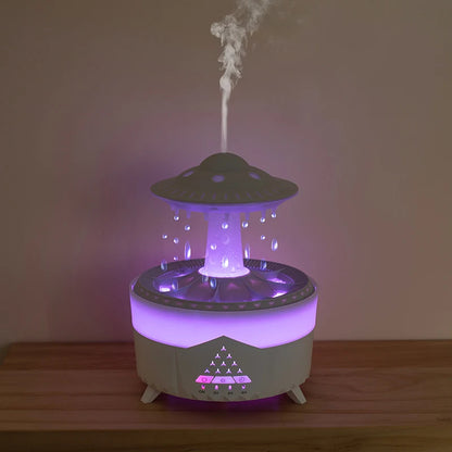 New UFO Raindrop Humidifier Water Drop Air Humidifier USB Aromatherapy Essential Oils Aroma Air Diffuser Household Mist Maker Home Decor - Hot Gadgets