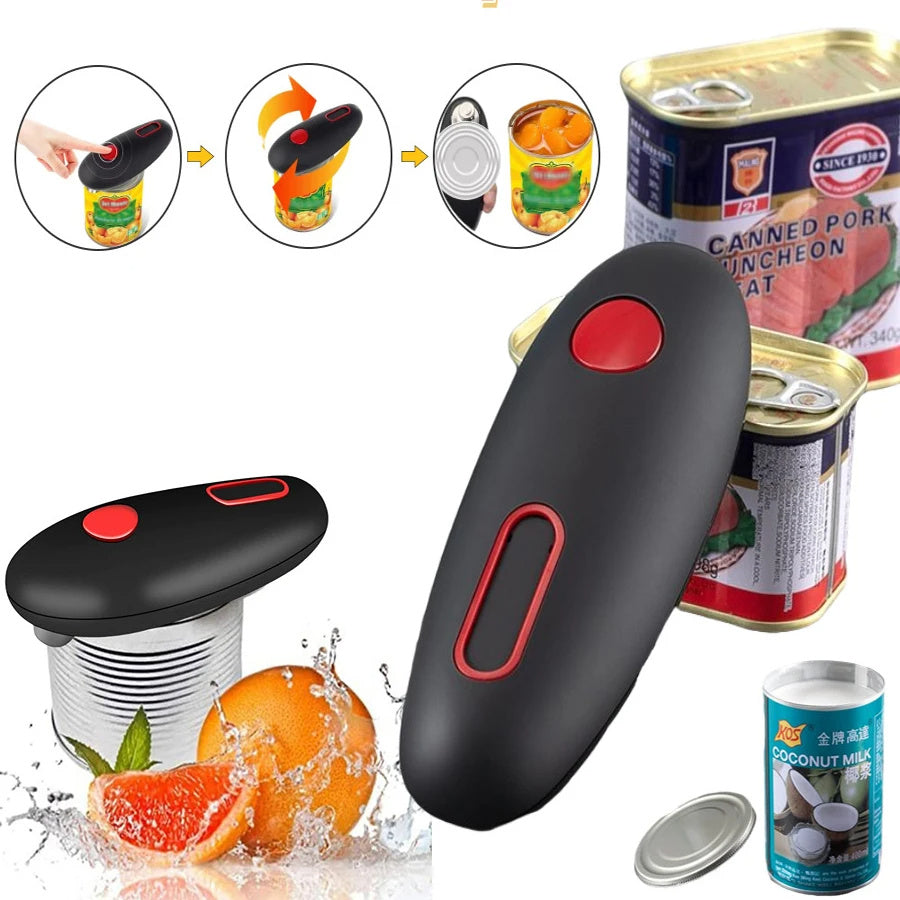 Electric Can Opener Automatic Jar Bottle Can Machine One Touch Portable Kitchen Hand Free Opening Opener Tool Gadgets - Hot Gadgets