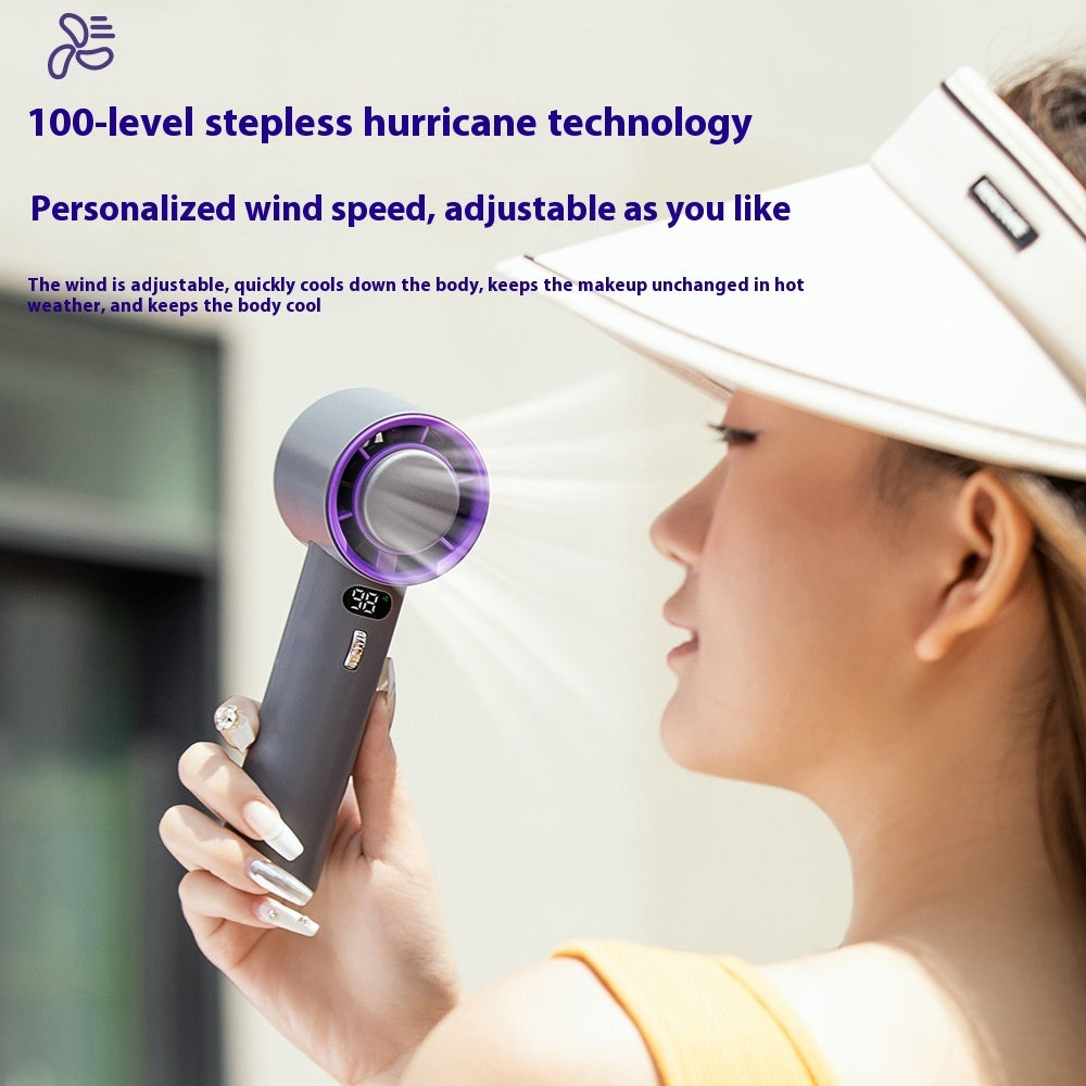 Portable Handheld Turbo Fan Cooling Semiconductor Refrigeration 3000mAh Battery Wind Speeds Adjustable Mini Personal Fan - Hot Gadgets