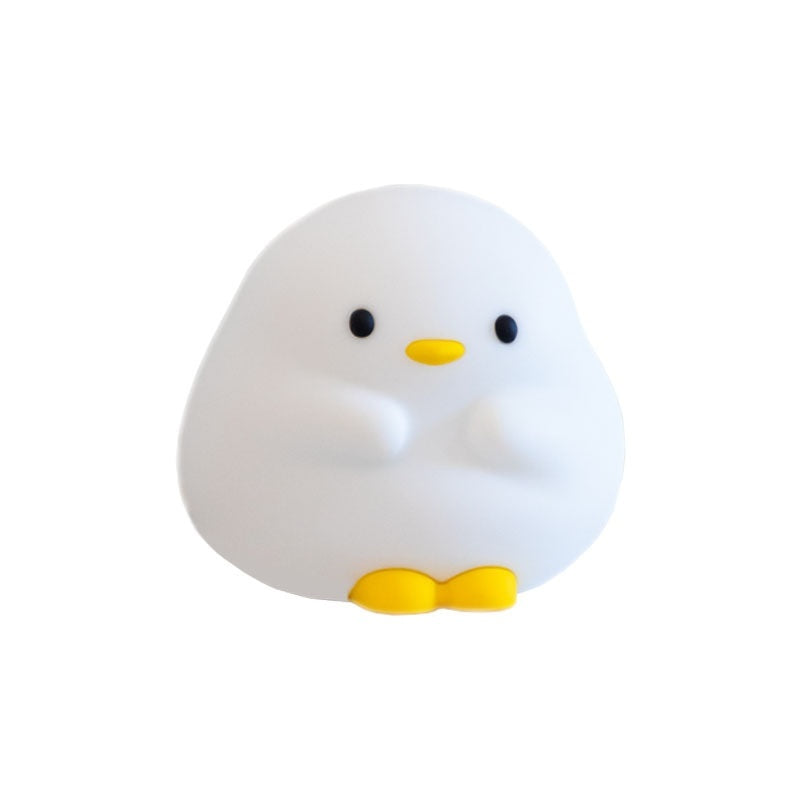 Cute Duck LED Night Lamp Cartoon Silicone USB Rechargeable Sleeping Light Touch Sensor Timing Bedroom Bedside Lamp For Kid Gift Home Decor - Hot Gadgets