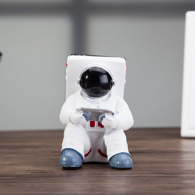 Simple Astronaut Mobile Phone Stand Student Desktop Holder Cute Spaceman Cell Phone Holder Creative Gift Small Desk Decoration - Hot Gadgets