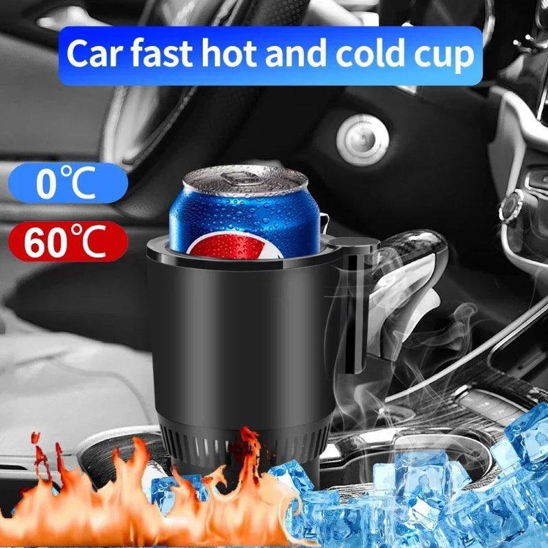 2 In1 Car Heating Cooling Cup 12V Smart Car Cup Holder Digital Temperature Display Drink Cup Warmer Cooler Mini Car Refrigerator - Hot Gadgets