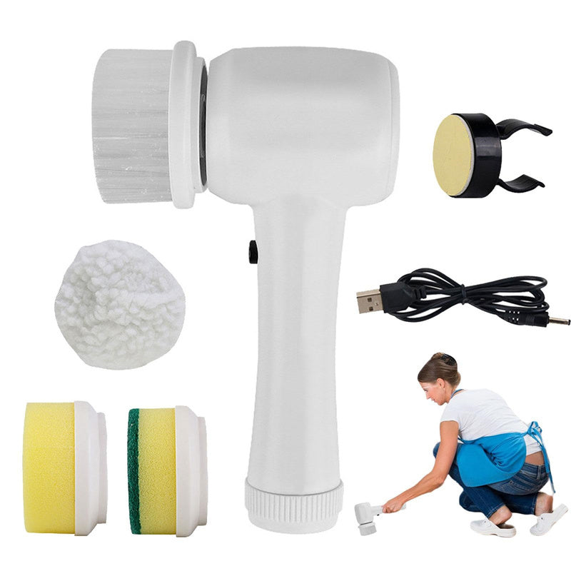 Electric Cleaning Brush 4 In 1 Spinning Scrubber Handheld Electric Cordless Cleaning Brush Portable - Hot Gadgets