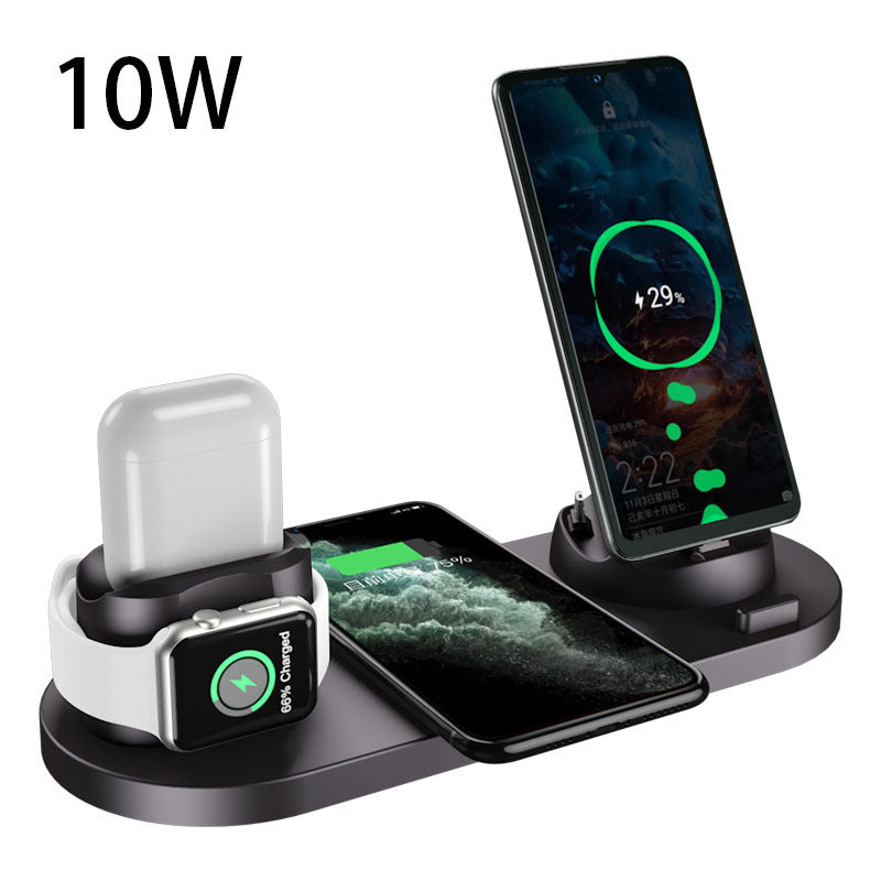 Wireless Charger For IPhone Fast Charger For Phone Fast Charging Pad For Phone Watch 6 In 1 Charging Dock Station - Hot Gadgets