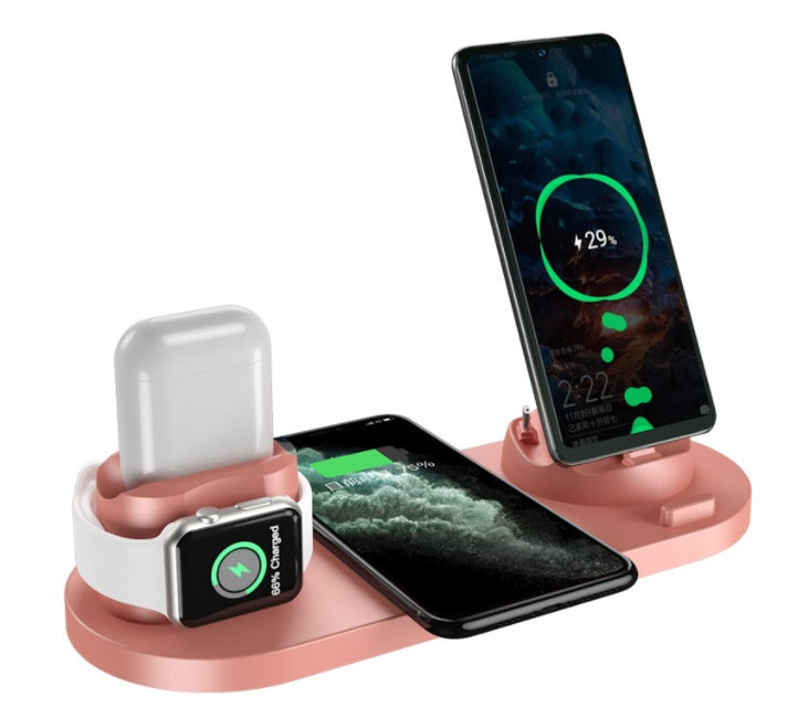 Wireless Charger For IPhone Fast Charger For Phone Fast Charging Pad For Phone Watch 6 In 1 Charging Dock Station - Hot Gadgets