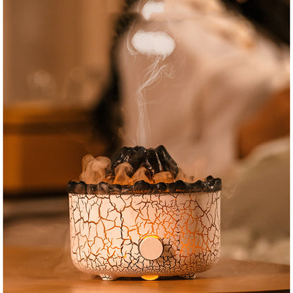 New Creative Volcano Humidifier Aromatherapy Machine Spray Jellyfish Air Flame Humidifier Diffuser - Hot Gadgets