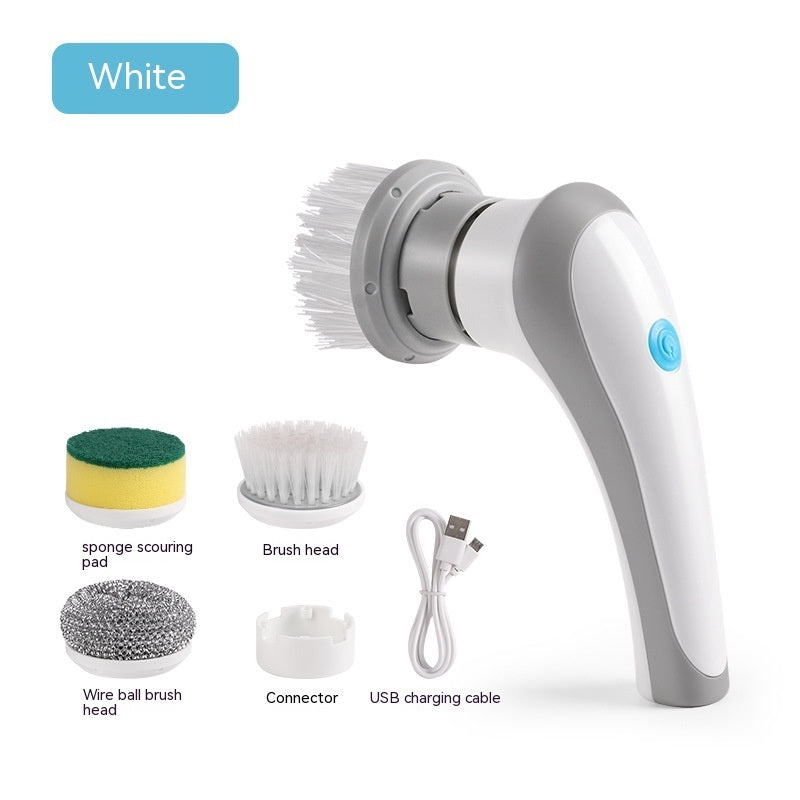 Electric Cleaning Brush 4 In 1 Spinning Scrubber Handheld Electric Cordless Cleaning Brush Portable - Hot Gadgets