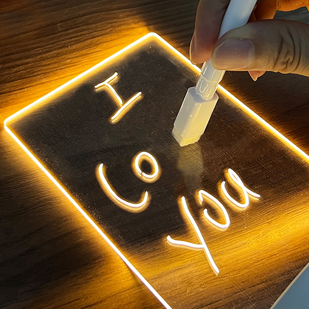 Creative Note Board Creative Led Night Light USB Message Board Holiday Light With Pen Gift For Children Girlfriend Decoration Night Lamp - Hot Gadgets