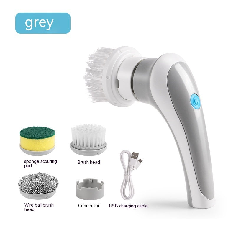 Electric Cleaning Brush 4 In 1 Spinning Scrubber Handheld Electric Cordless Cleaning Brush Portable - Hot Gadgets