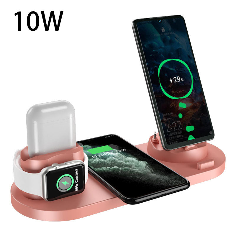 Wireless Charger For IPhone Fast Charger For Phone Fast Charging Pad For Phone Watch 6 In 1 Charging Dock Station - Hot Gadgets