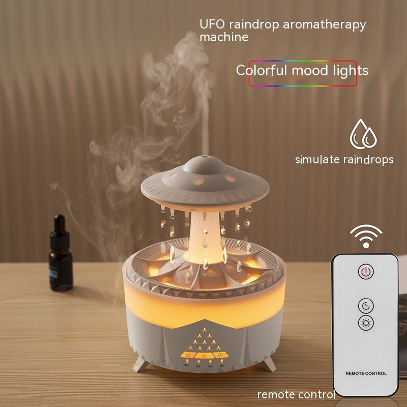 New UFO Raindrop Humidifier Water Drop Air Humidifier USB Aromatherapy Essential Oils Aroma Air Diffuser Household Mist Maker Home Decor - Hot Gadgets