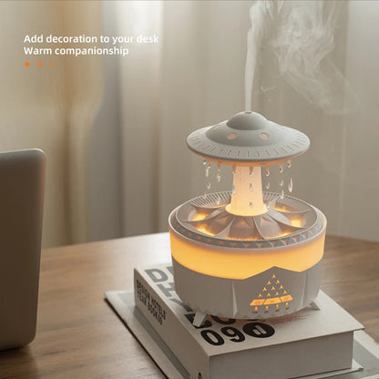 New UFO Raindrop Humidifier Water Drop Air Humidifier USB Aromatherapy Essential Oils Aroma Air Diffuser Household Mist Maker Home Decor - Hot Gadgets