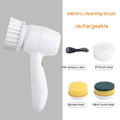 Electric Cleaning Brush 4 In 1 Spinning Scrubber Handheld Electric Cordless Cleaning Brush Portable - Hot Gadgets