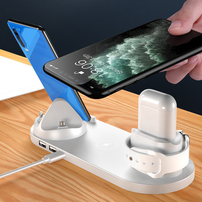 Wireless Charger For IPhone Fast Charger For Phone Fast Charging Pad For Phone Watch 6 In 1 Charging Dock Station - Hot Gadgets