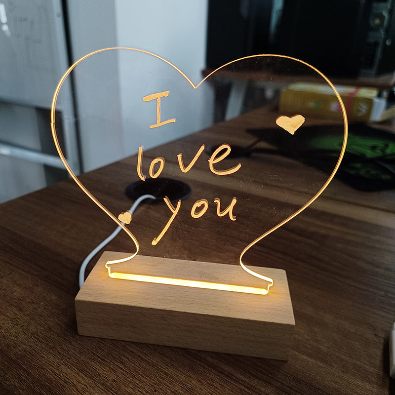 Creative Note Board Creative Led Night Light USB Message Board Holiday Light With Pen Gift For Children Girlfriend Decoration Night Lamp - Hot Gadgets