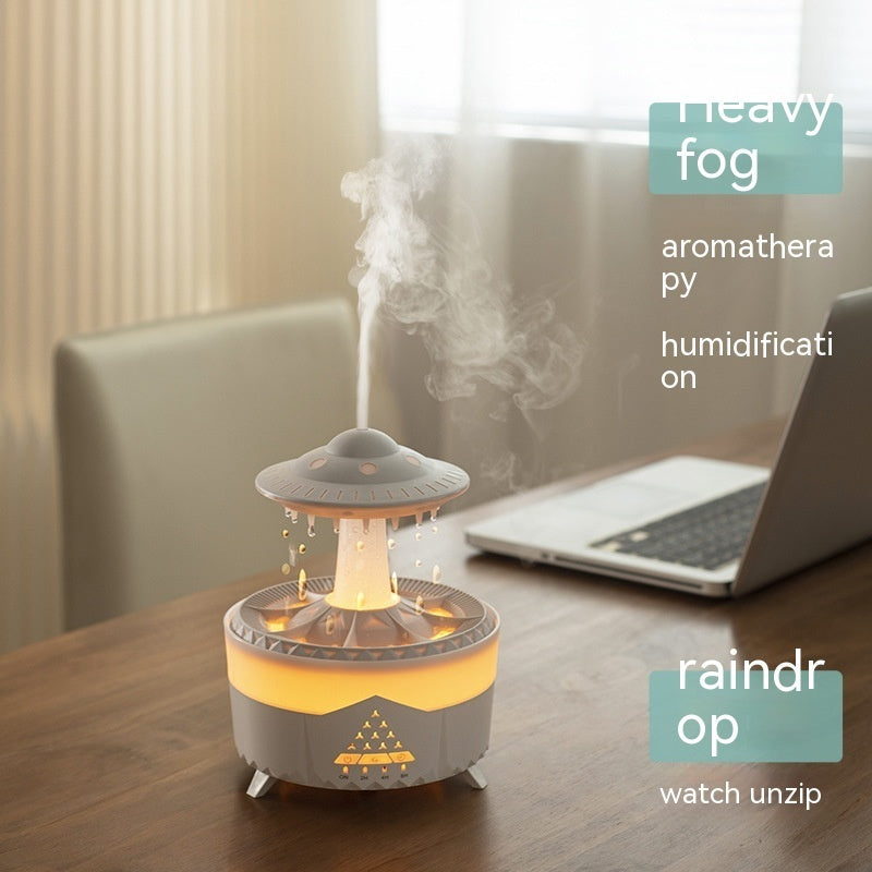 New UFO Raindrop Humidifier Water Drop Air Humidifier USB Aromatherapy Essential Oils Aroma Air Diffuser Household Mist Maker Home Decor - Hot Gadgets