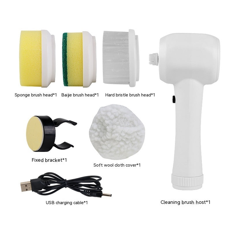 Electric Cleaning Brush 4 In 1 Spinning Scrubber Handheld Electric Cordless Cleaning Brush Portable - Hot Gadgets