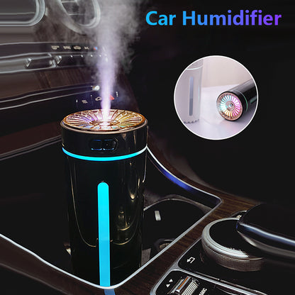 Wireless Air Humidifier Colorful Lights Mute Ultrasonic USB Fogger Diffuser Purifier 800mAh Rechargeabl Cool Mist Maker For Car - Hot Gadgets